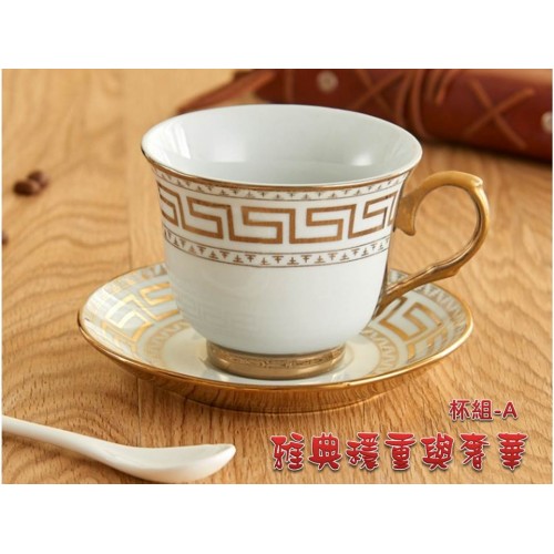 (含運/台灣現貨)☕️陶 歐式陶瓷下午茶咖啡杯-3件組(1杯+1匙+1盤)