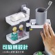 免打孔浴室三層旋轉置物架-灰